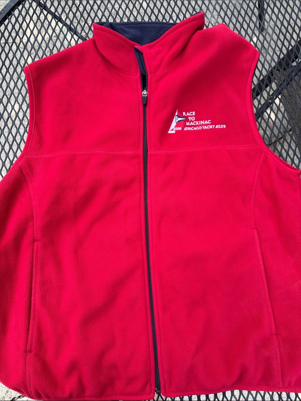Race to Mackinac 2006 Fleece Vest Chicago Yacht Club Size XL